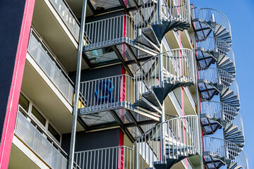 Wall Mural - spiral staircase at a building