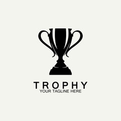 trophy vector logo icon.champions trophy logo icon for winner award logo template