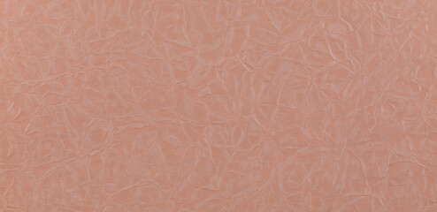 Poster - Texture of orange crumpled paper, abstract background, wallpaper, copy space for text.