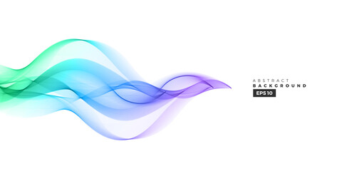 Poster - 
Colorful gradient abstract line wave background for multipurpose usage like brochure, cover, flyer. 
Abstract wave graphic element
