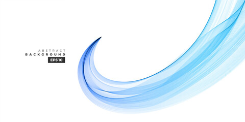 wave vector element with abstract blue lines for website, banner and brochure, curve flow motion ill