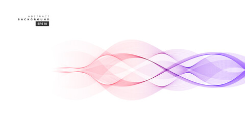Aufkleber - Modern gradient line wave background. Abstract colorful wave graphic element