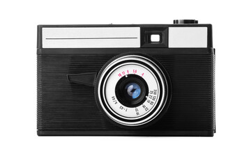 Wall Mural - Old, retro, vintage  camera over white background