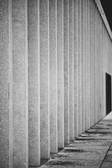 Sticker - Outdoor hallway with columns in black and white