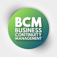 Poster - bcm - business continuity management acronym, business concept background