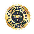 Satisfaction guarantee 100% logo, Money back guarantee, Customer Service, Vector logo