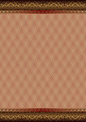 Sticker - 
decorative background with vintage pattern