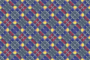 Fototapete - Abstract geometric background of color squares. Multicolored mosaic. Colorful pattern. Gradient square pattern. 