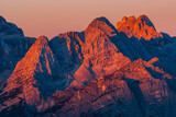 Fototapeta Góry - First light on mountains of Dolomites