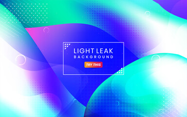 Aufkleber - Abstract Colorful Light Leak Background. Modern Dynamic Background Usable for Greeting Card, Banner, Landing Page, Presentation Background, Etc.