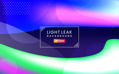 Aufkleber - Abstract Colorful Light Leak Background. Modern Dynamic Background Usable for Greeting Card, Banner, Landing Page, Presentation Background, Etc.
