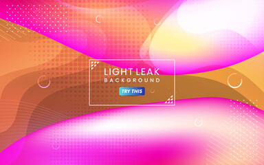 Poster - Abstract Colorful Light Leak Background. Modern Dynamic Background Usable for Greeting Card, Banner, Landing Page, Presentation Background, Etc.