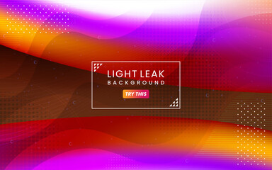 Poster - Abstract Colorful Light Leak Background. Modern Dynamic Background Usable for Greeting Card, Banner, Landing Page, Presentation Background, Etc.
