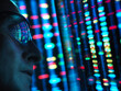 © Connect Images - Genetic Research, scientist viewing DNA information on screens, close up