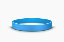 blue rubber band lying on white back