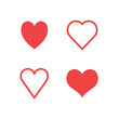 © Matias - Hearts icon set. Valentine's day heart vector.
