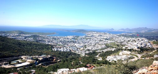 Wall Mural - Bodrum landscapes over the town 