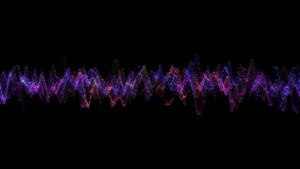 Poster - animation. abstract glowing lines background. wavy form neon line structure. futuristic blue,purple,