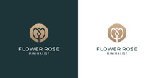 Luxury Rose Flower Logo Design