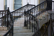 USA, Georgia, Savannah. Decorative railing in Historic District.