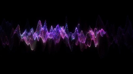 Poster - animation. abstract glowing lines background. wavy form neon line structure. futuristic blue,purple,