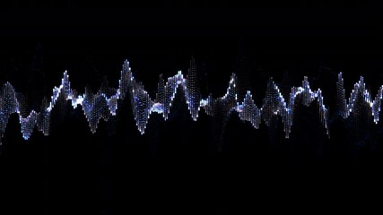 Poster - abstract animation glowing lines background. wavy form neon line structure. futuristic blue color. t