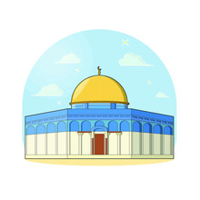 Vector Mosque Icon Al Aqsa Palestine