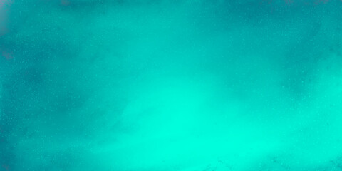 Canvas Print - bright abstract green turquoise background with gradient, grain and glow effect