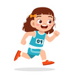 © Colorfuel Studio - happy cute little girl run in marathon game