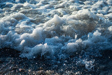 Blue And White Foamy Waves