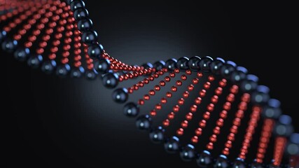 Wall Mural - dna molecules, structure of the genetic code, 3d rendering,4k loop conceptual video.