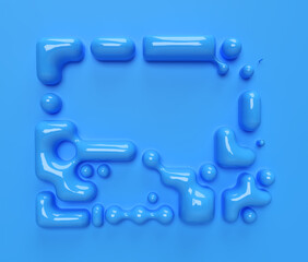 Poster - 3D Render Abstract background. Digital Flyer Poster 3d illustration Design.