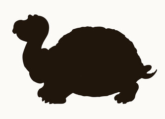 Wall Mural - The big turtle. Vector drawing