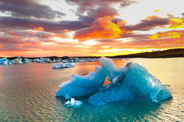 Wall Mural - sunset over the sea