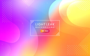 Poster - Abstract Colorful Light Leak Background. Modern Dynamic Background Usable for Greeting Card, Banner, Landing Page, Presentation Background, Etc.