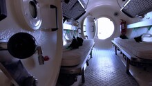 Interior Of A Decompression Chamber For Hyperbaric Oxygen Therapy Treatments