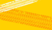 Yellow Tire Tracks Imprint Background Design