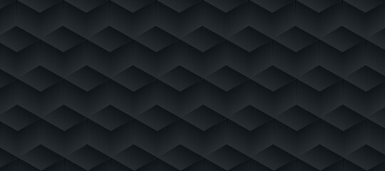 Wall Mural - abstract grey and black striped pattern design of technology design background. modern geometric ele