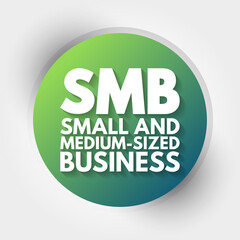 Poster - smb - small and medium-sized business acronym, business concept background