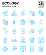 © Adam - Ecology icon set with gradient color styles, including the environment, natural resources, energy, and nature. Editable vector icons