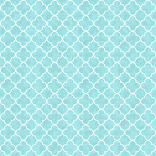 Illustration Teal Quatrefoil Lines Material Pattern Background That Is Seamless