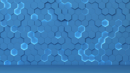 Wall Mural - Abstract hexagonal background