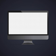Aufkleber - Computer monitor mockup banner. Vector on isolated background. EPS 10
