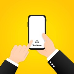 Poster - Swipe up to see more on smartphone. Social media concept. Vector on isolated background. EPS 10