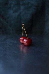 Fresh cherries. The concept of healthy eating.