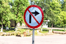 Road Sign No Right Turn
