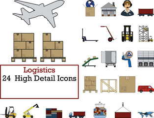 Sticker - Logistics Icon Set