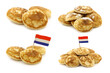 freshly baked traditional Dutch mini pancakes called 