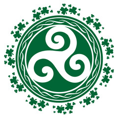 Wall Mural - Triple Spiral, ancient Celtic symbol