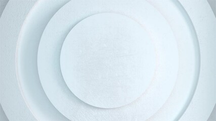 Aufkleber - Computer generated a set of abstract rings on different levels. 3d rendering of elegant white backdrop